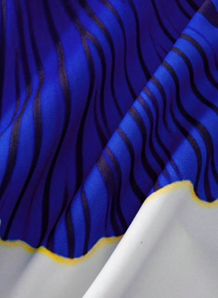 Tropical Leaf Print blue